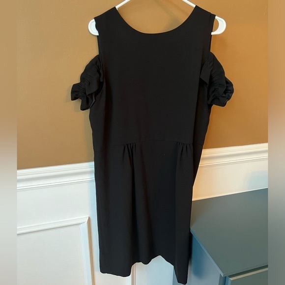 LOFT Black Cold Shoulder Dress Size 14 - Picture 4 of 8